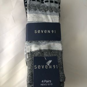 Seven 91 Men’s Crew Socks 4-Pack NWT